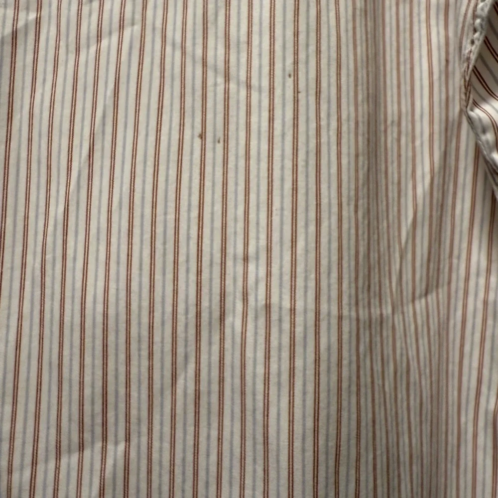 Ermenegildo Zegna White and Gray Striped Dress Shirt Size 16 - Picture 5 of 6